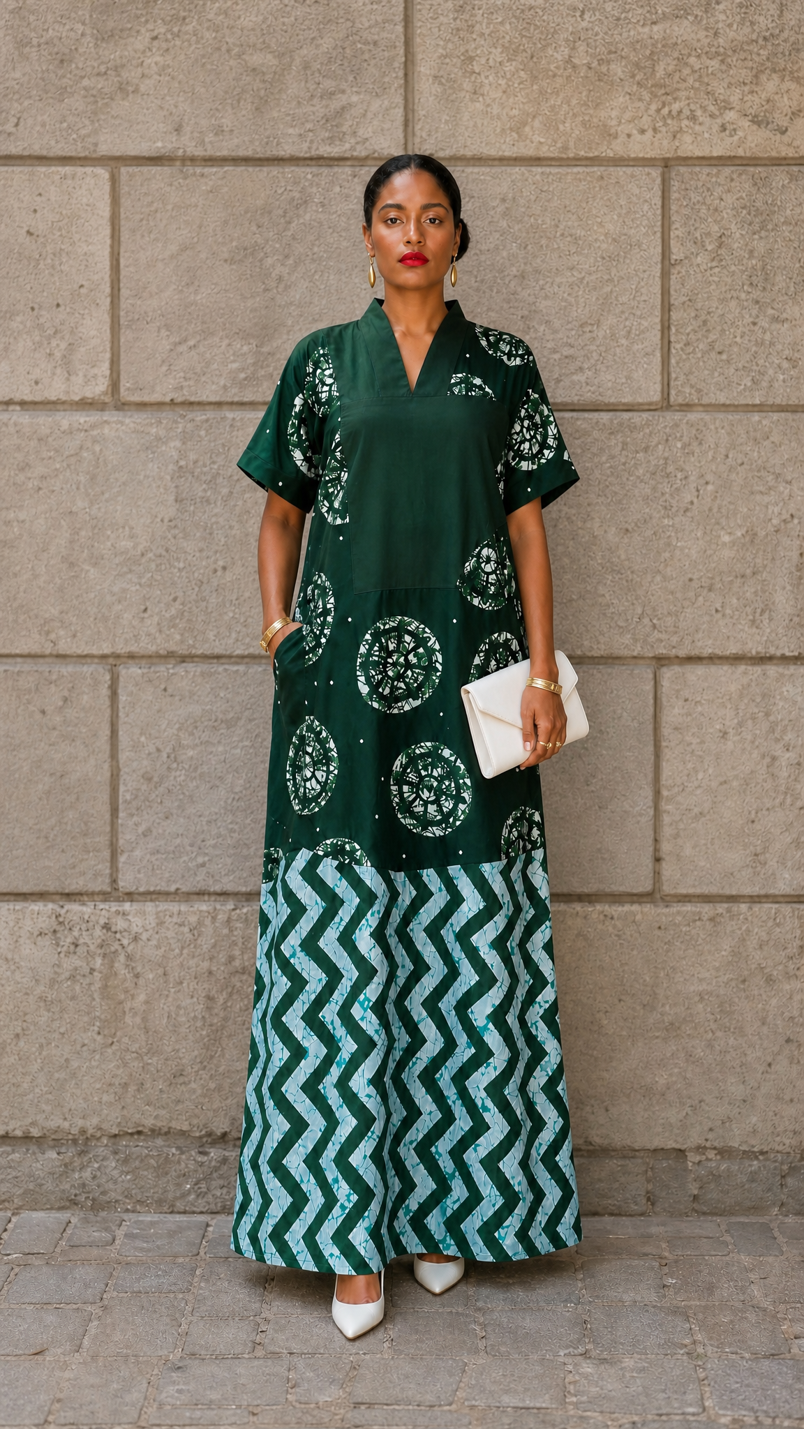 Buky Bubu dress (Green tone) (Pre-Order Ships From July 3)