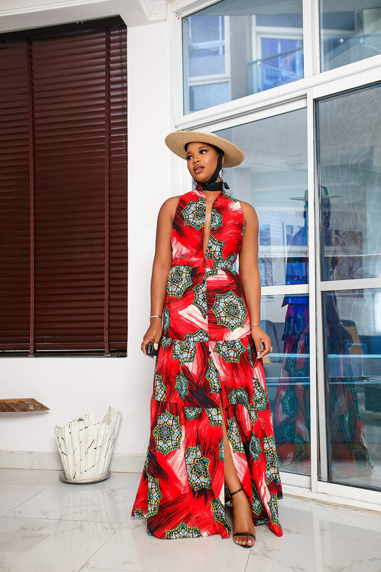 fitted lace wedding dress Curvy Ankara Maxi Dress - Plus Size Fashion