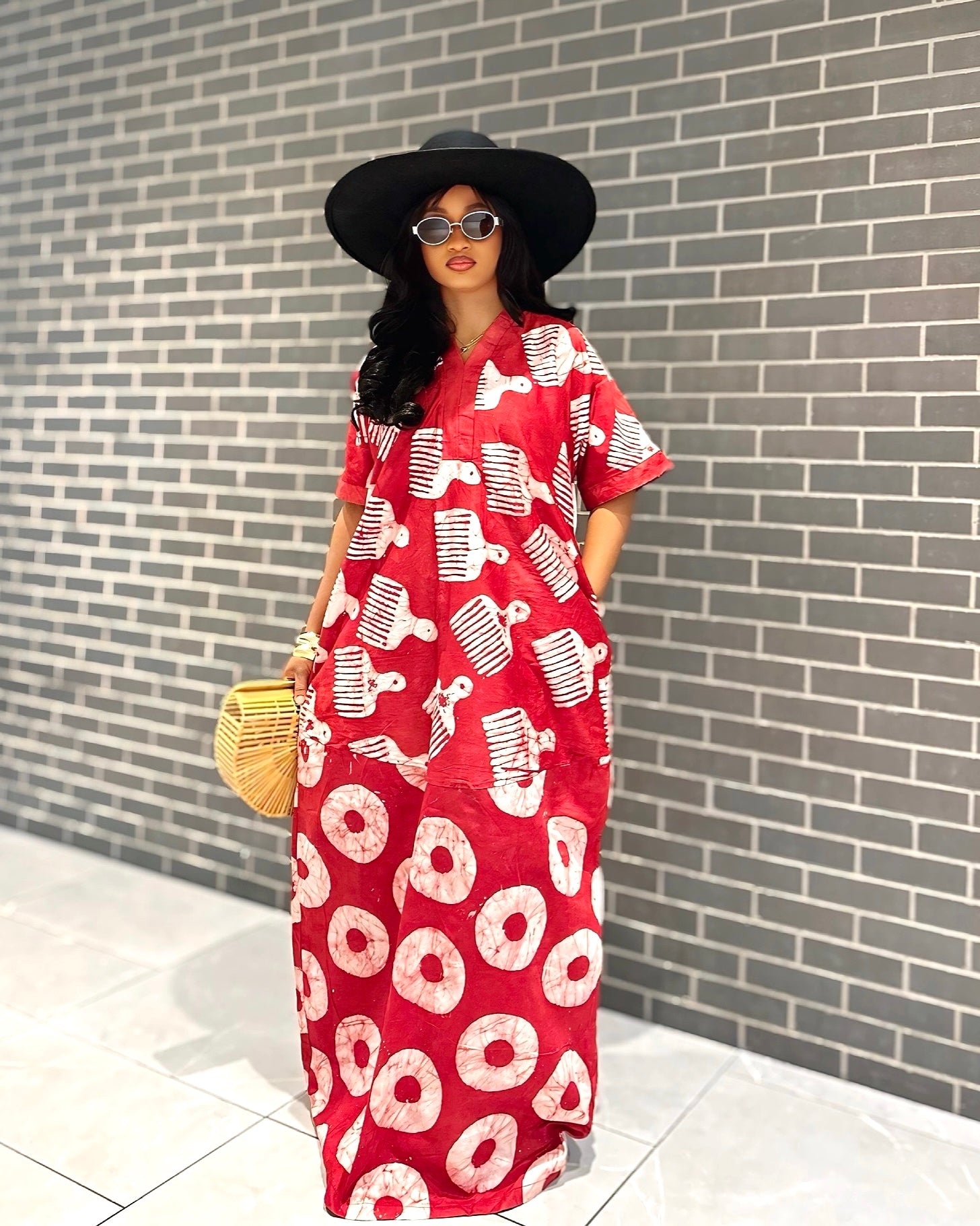 Buky Bubu dress(Burgundy Red)