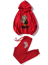 ORLU hooded pullover & Jogger set (RED)