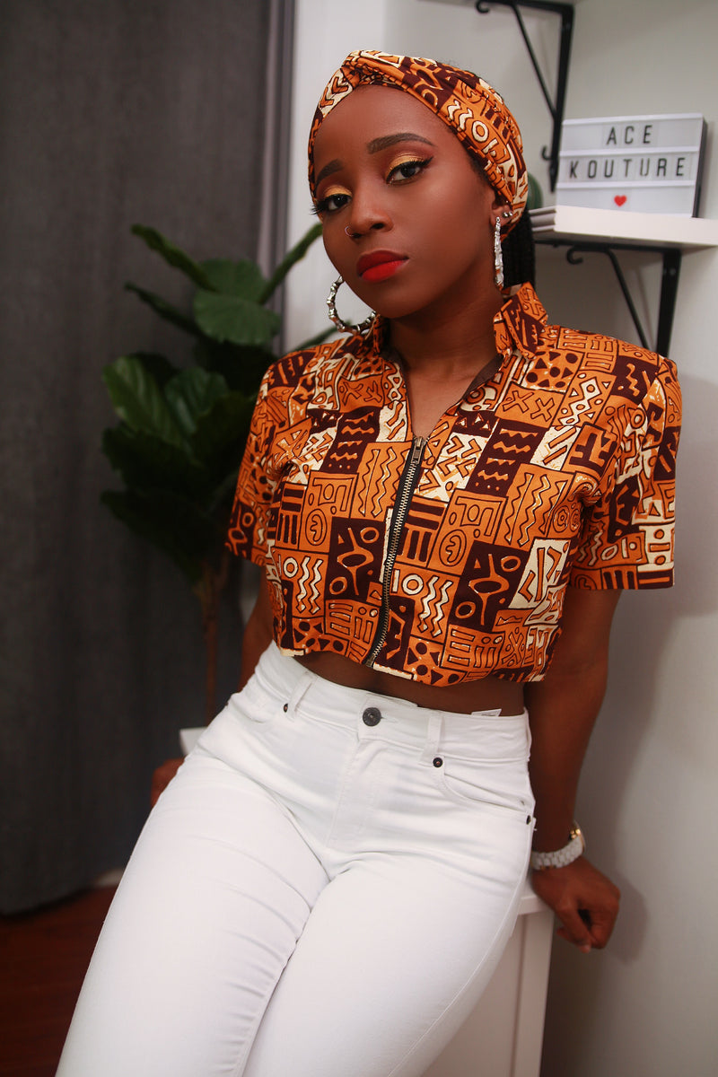 Ore top & head wrap set