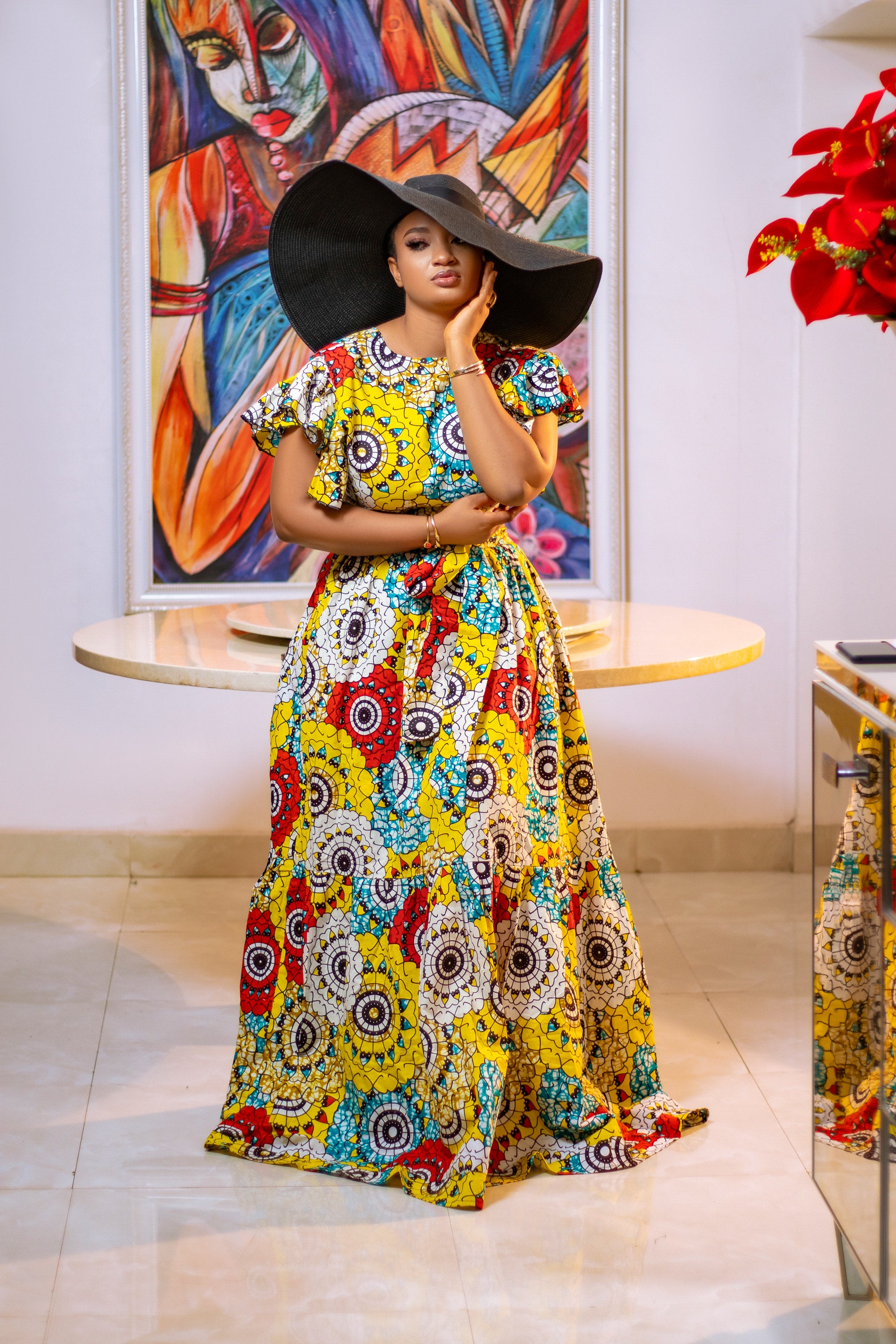 Sonna maxi skirt and wrap top set