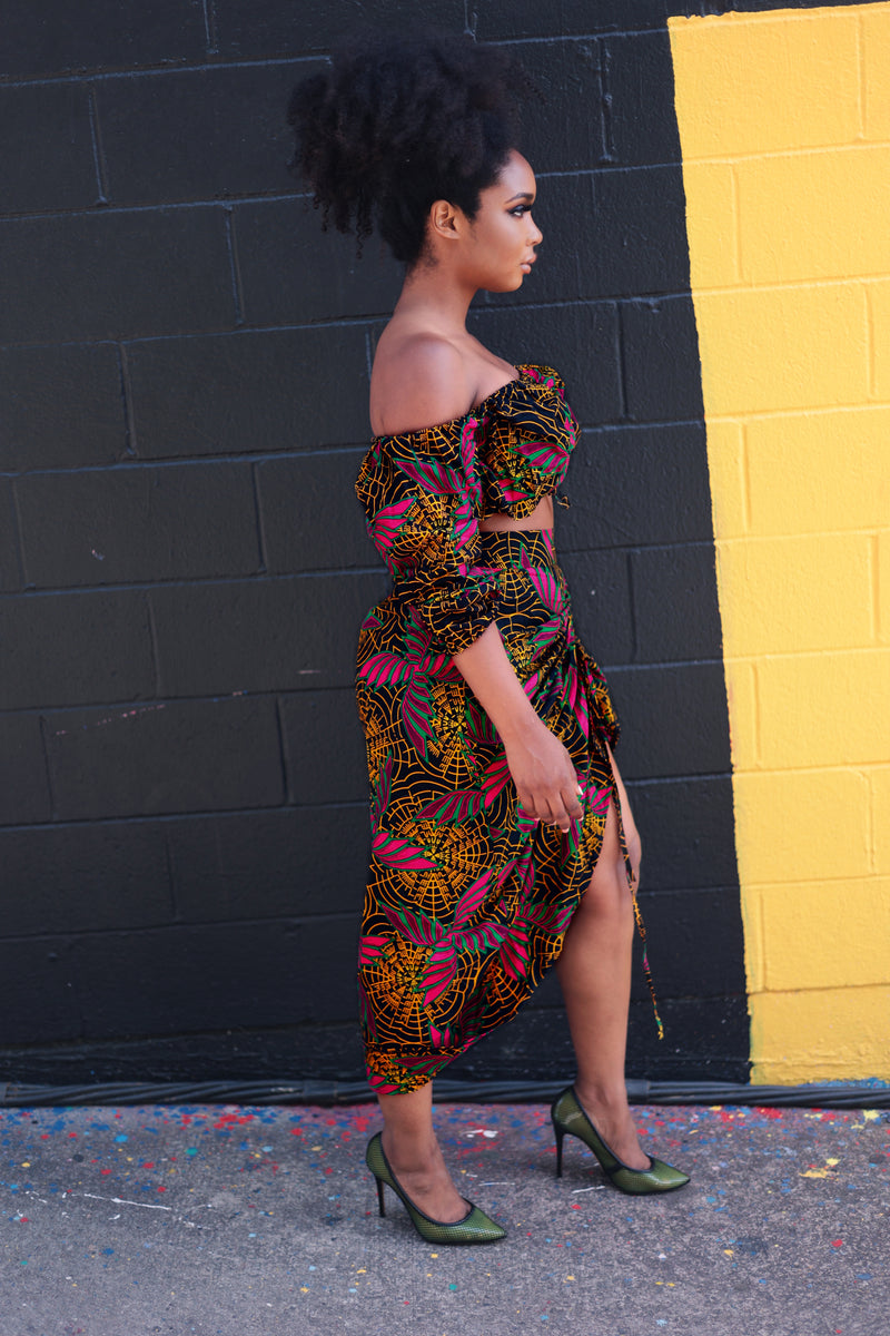 Somto Crop top and skirt set