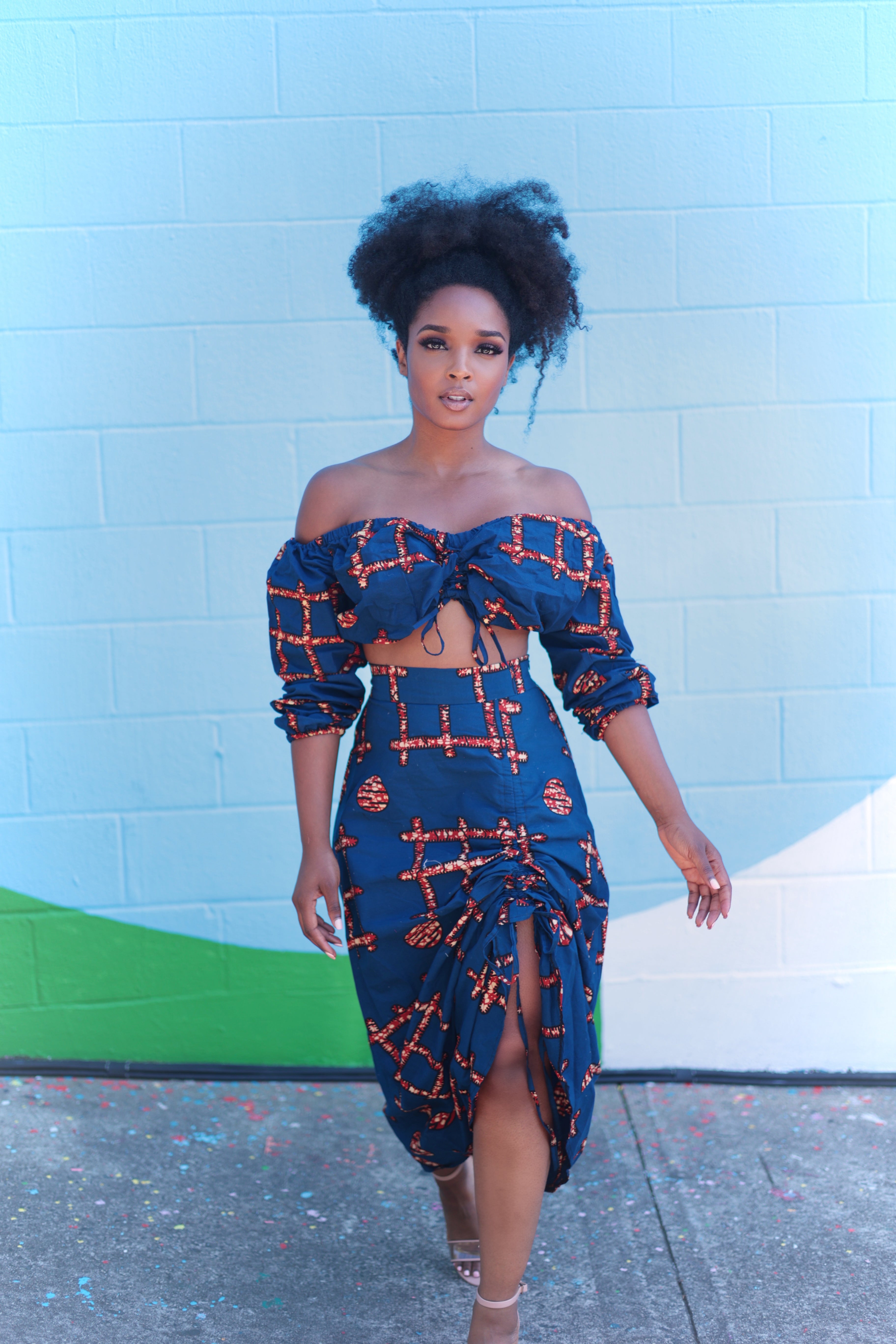 Juno crop top and skirt set