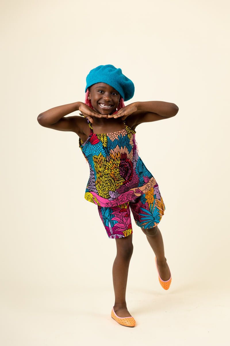 Akomah shorts & top set (little girls)