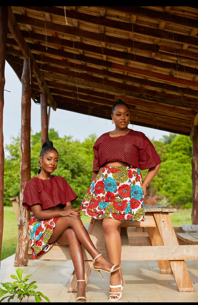 Isabella skirt & crop top set